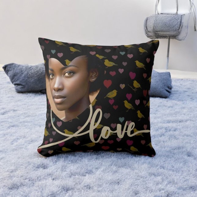 Alla hjärtans dag med kanariefågel kudde (Skapare uppladdad)