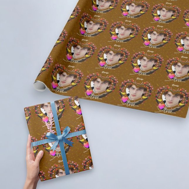 Alla hjärtans dag med kanariefågel presentpapper (Skapare uppladdad)