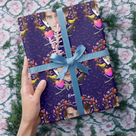 Alla hjärtans dag med kanariefågel presentpapper