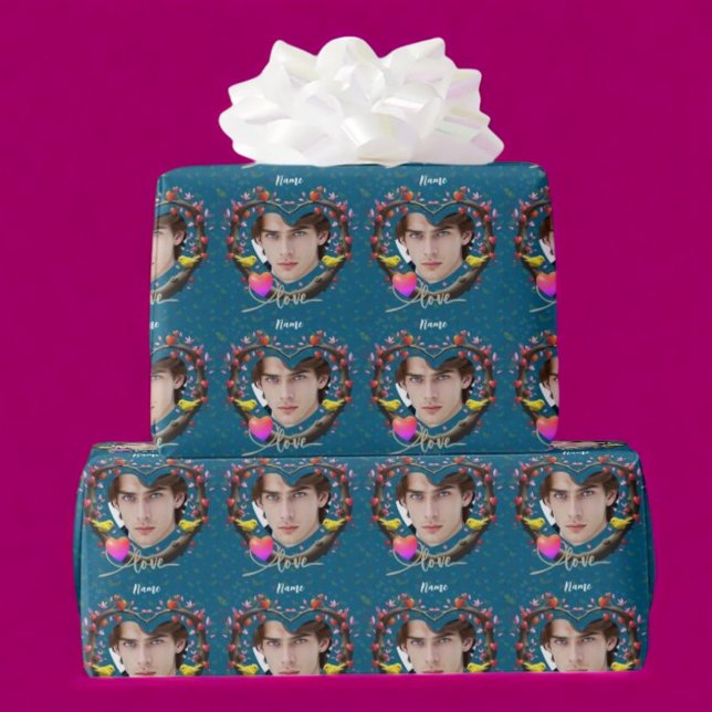 Alla hjärtans dag med kanariefågel presentpapper (Skapare uppladdad)