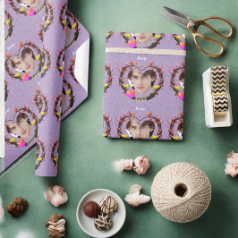 Alla hjärtans dag med kanariefågel presentpapper