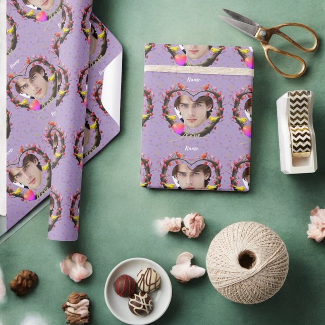 Alla hjärtans dag med kanariefågel presentpapper (Skapare uppladdad)