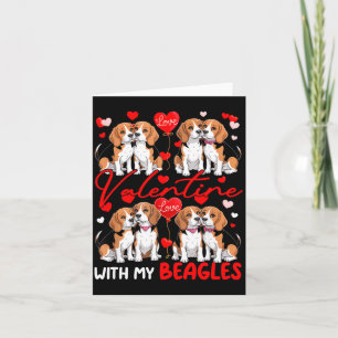 Alla hjärtans dag med mina beagles par hund kostym kort