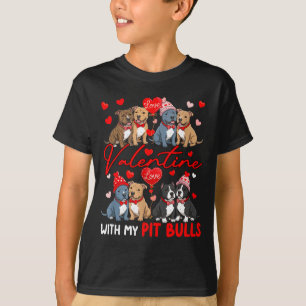 Alla hjärtans dag med mina Pit Bull-valpar Kostym  T Shirt