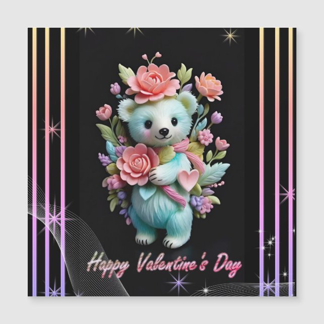 Alla hjärtans dag med rik teddybjörn (Framsida)