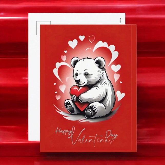 Alla hjärtans dag med Rikens Nalle Helg Vykort (Skapare uppladdad)