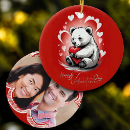 Alla hjärtans dag med Rikens Nalle Julgransprydnad Keramik