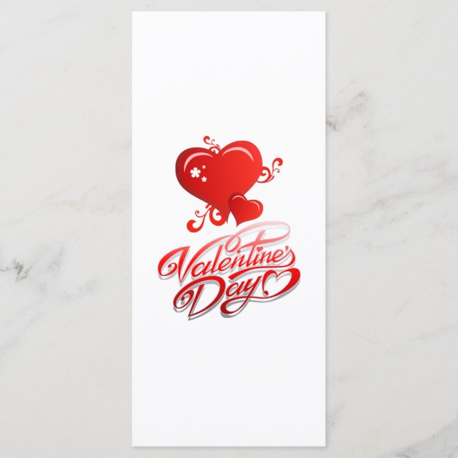 alla hjärtans dag med rött hjärta meny (Framsida)