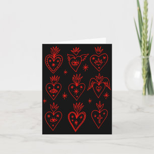 Alla hjärtans dag mexikansk milagro gotisk goth he kort