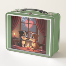 Alla hjärtans dag Middag 4 2 Metall Lunchbox