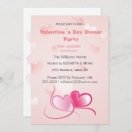 Alla hjärtans dag middagsfest semesterkort julkort