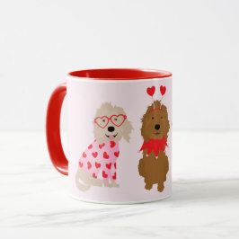 Alla hjärtans dag Mini Goldendoodle Hundar Mugg
