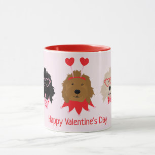 Alla hjärtans dag Mini Goldendoodle Hundar Mugg