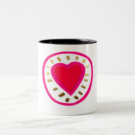 Alla hjärtans dag - Modern Rosa Heart 1W Mugg