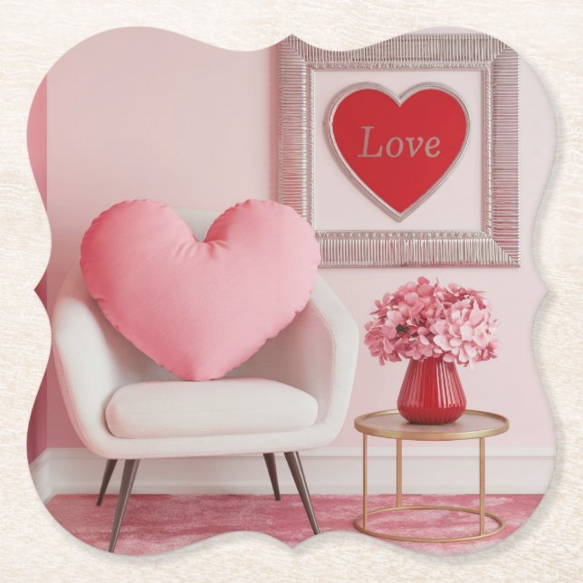 Alla hjärtans dag Modern Underlägg set Papper (Framsida)