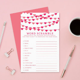 Alla hjärtans dag Möhippa Ord Scramble Game