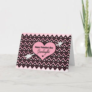 Alla hjärtans dag - mordotter - Chevron Design Helgkort