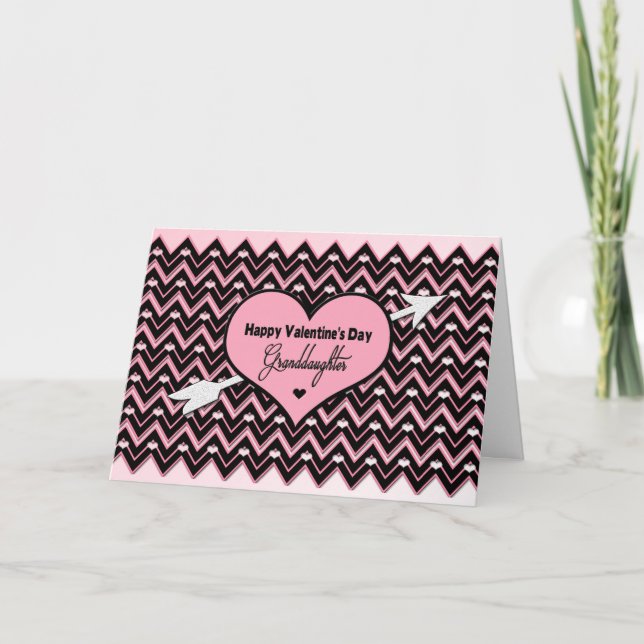 Alla hjärtans dag - mordotter - Chevron Design Helgkort (Framsida)