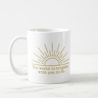 Alla hjärtans dag Mors dag present Ljus sol design Kaffemugg