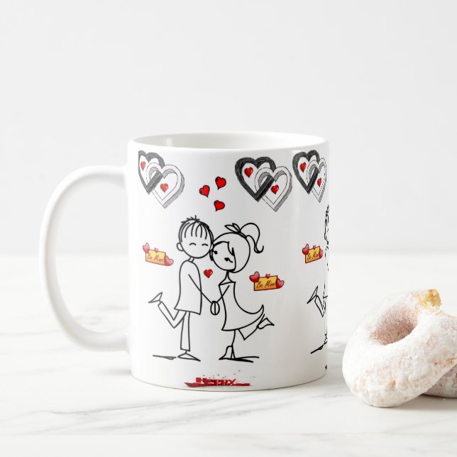 Alla hjärtans dag Mugg Muggar (Med munk)