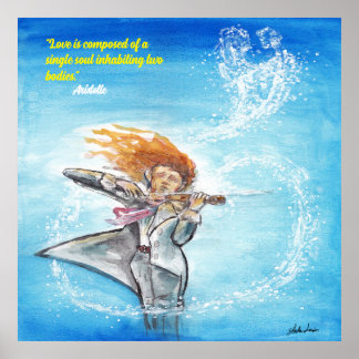 Alla hjärtans dag Music Souls vackra citat Poster