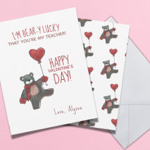 Alla hjärtans dag Nalle Lärare Valentine
