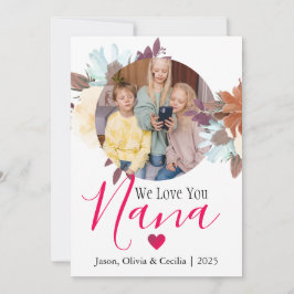 Alla hjärtans dag Nana, mormor Simple Photo Julkort