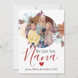 Alla hjärtans dag Nana, mormor Simple Photo Julkort