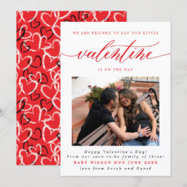 Alla hjärtans dag Nyfödd bebis Photo Gravid Meddelande