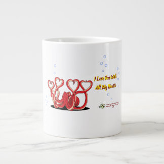 Alla hjärtans dag Octopus Hearts Jumbo Mugg