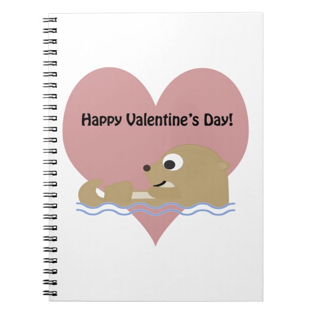Alla hjärtans dag Otter Anteckningsbok (Framsidan)