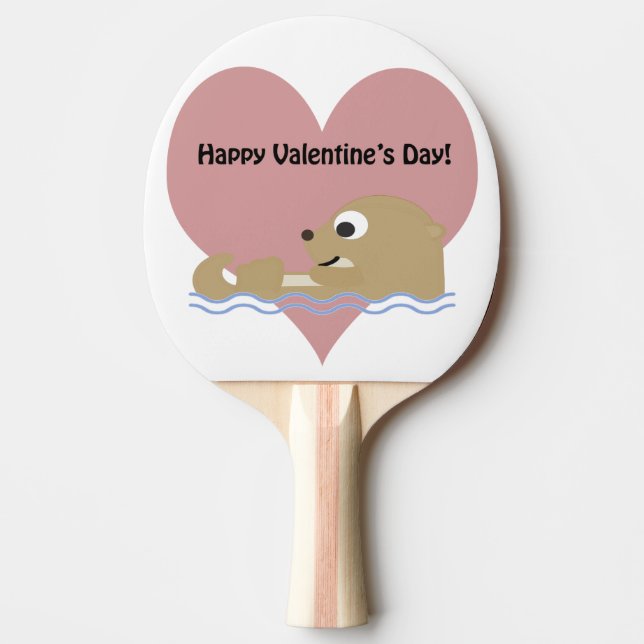 Alla hjärtans dag Otter Pingisracket (Framsidan)