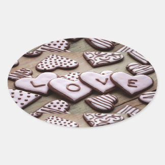 Alla hjärtans dag ovalt klistermärke