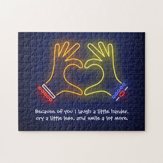 Alla hjärtans dag på grund av dig pussel (Horisontell)