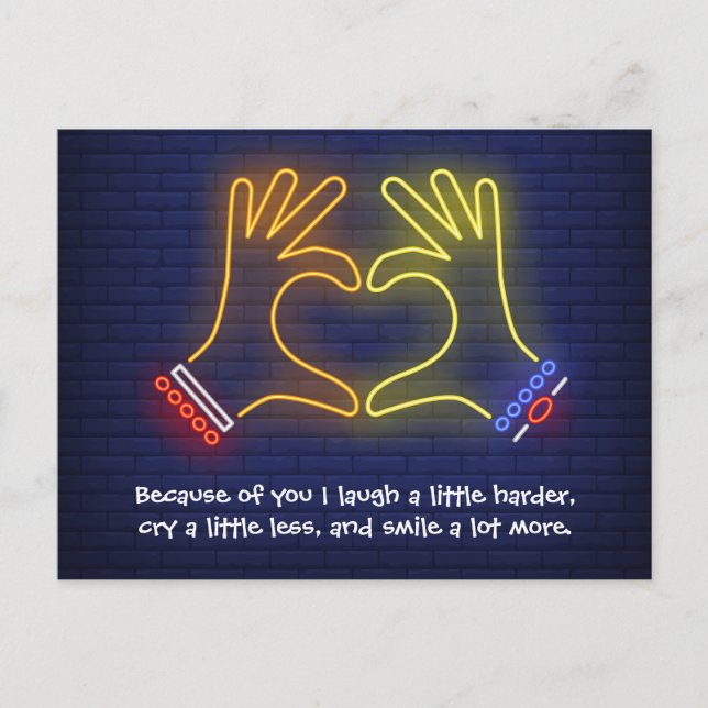 Alla hjärtans dag på grund av dig vykort (Framsida)