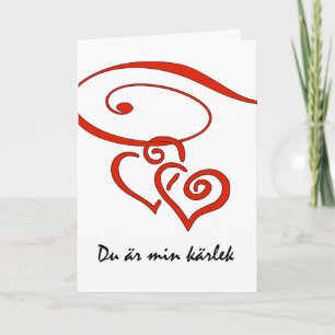 Alla hjärtans dag på svenska, Hearts Swirl Togethe Helgkort