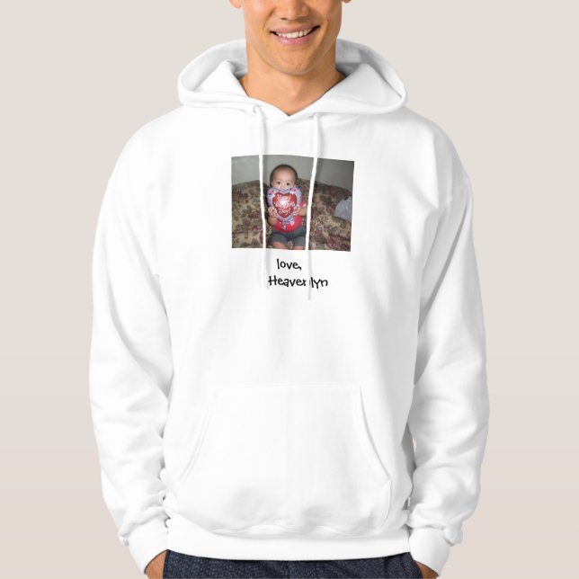 Alla hjärtans dag pappa sweatshirt med luva (Framsida)