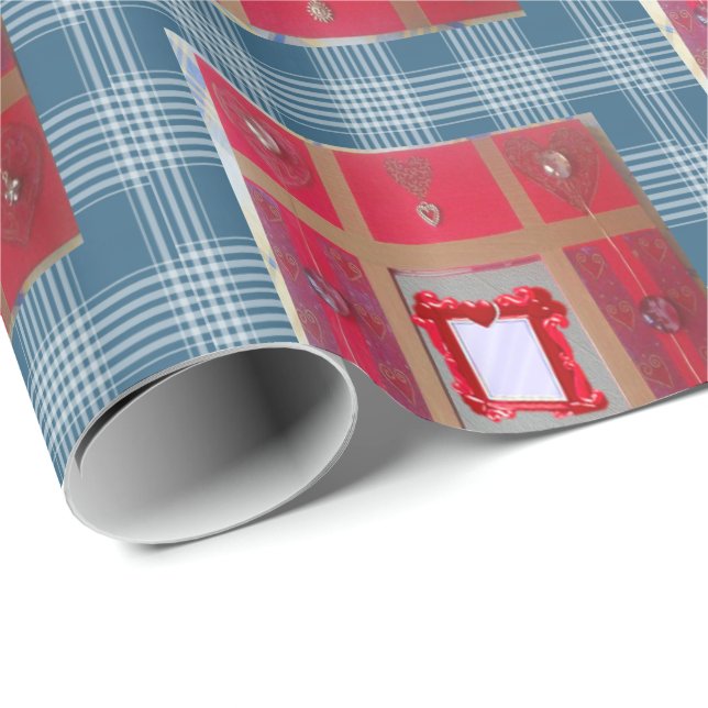 Alla hjärtans dag Papper Presentpapper (Rullad Hörn)