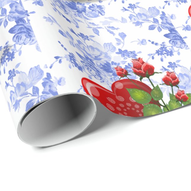 Alla hjärtans dag Papper Presentpapper (Rullad Hörn)