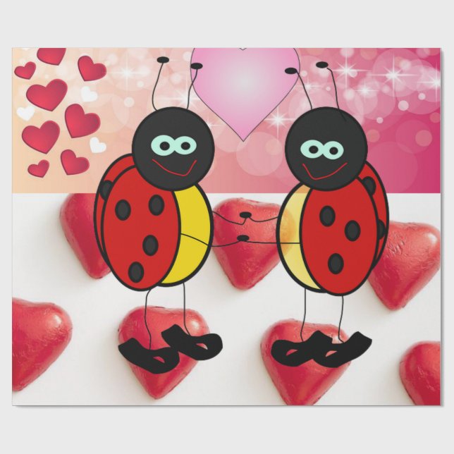 Alla hjärtans dag Papper Presentpapper (Platt)