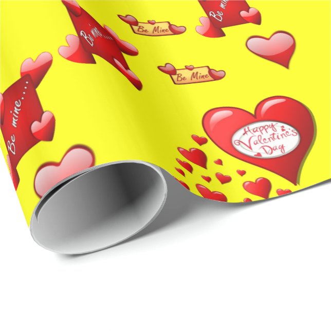 Alla hjärtans dag Papper Presentpapper (Rullad Hörn)
