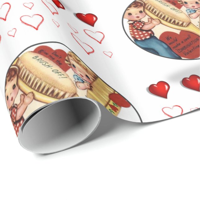 Alla hjärtans dag Papper Presentpapper (Rullad Hörn)