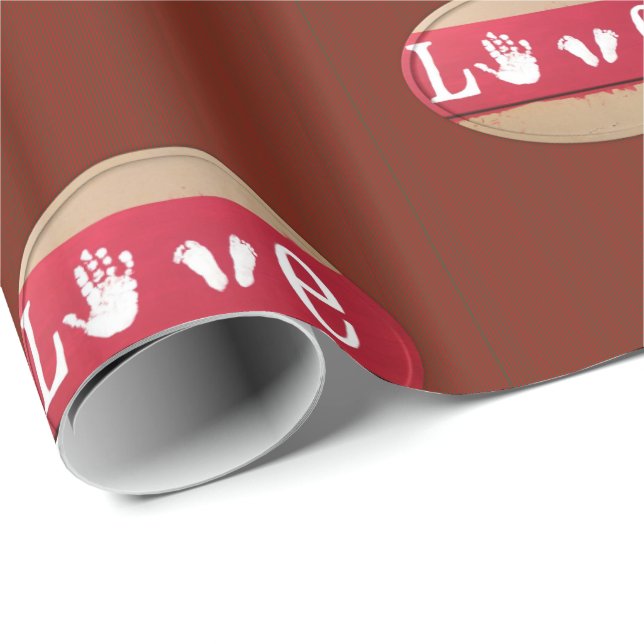Alla hjärtans dag Papper Presentpapper (Rullad Hörn)