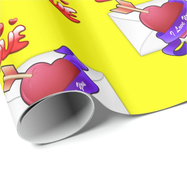 Alla hjärtans dag Papper Presentpapper (Rullad Hörn)