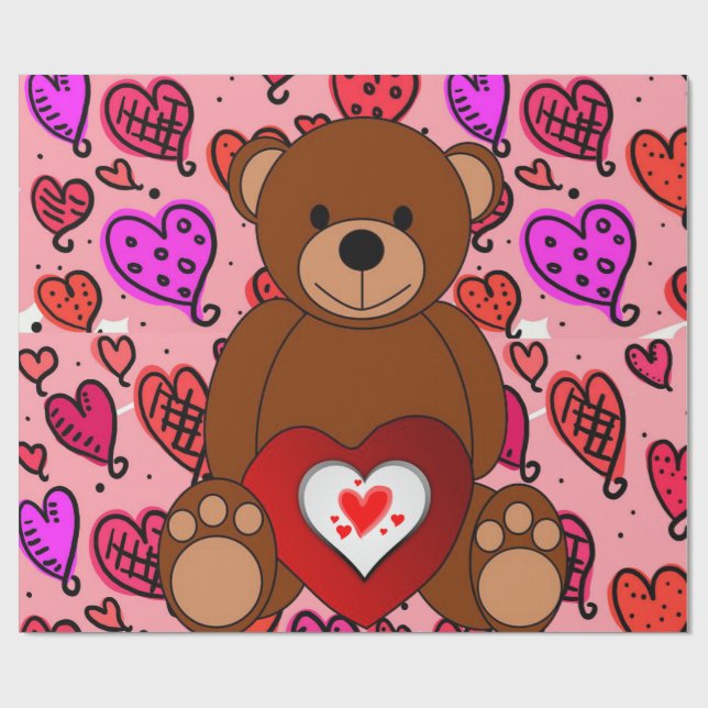 Alla hjärtans dag Papper Presentpapper (Platt)