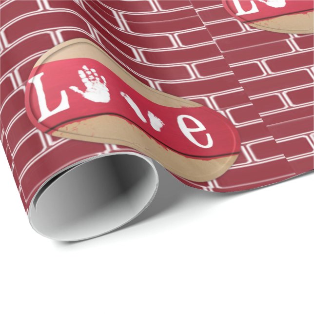 Alla hjärtans dag Papper Presentpapper (Rullad Hörn)