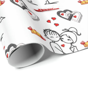 Alla hjärtans dag Papper Presentpapper