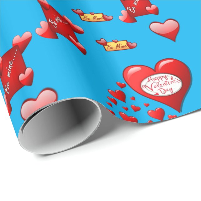 Alla hjärtans dag Papper Presentpapper (Rullad Hörn)