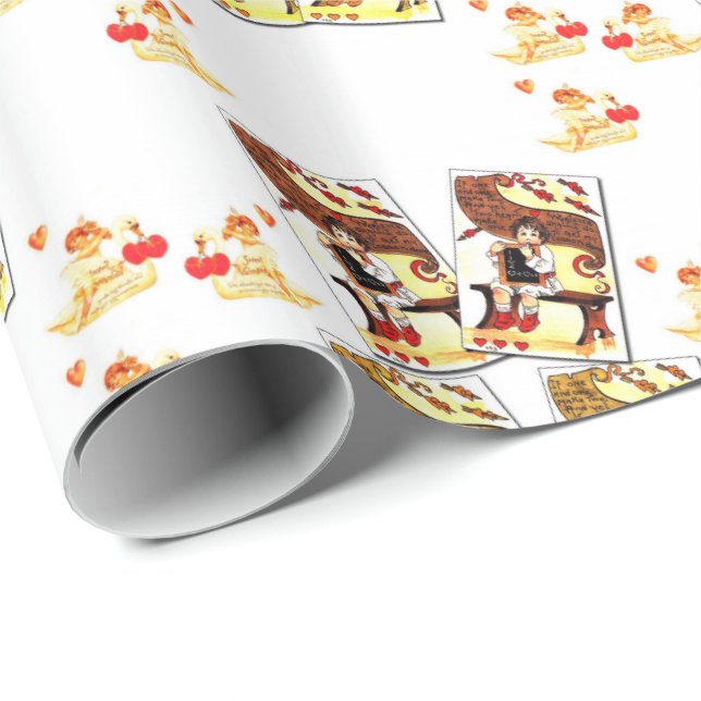 Alla hjärtans dag Papper Presentpapper (Rullad Hörn)