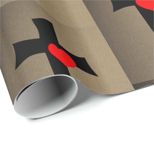 Alla hjärtans dag Papper Presentpapper (Rullad Hörn)